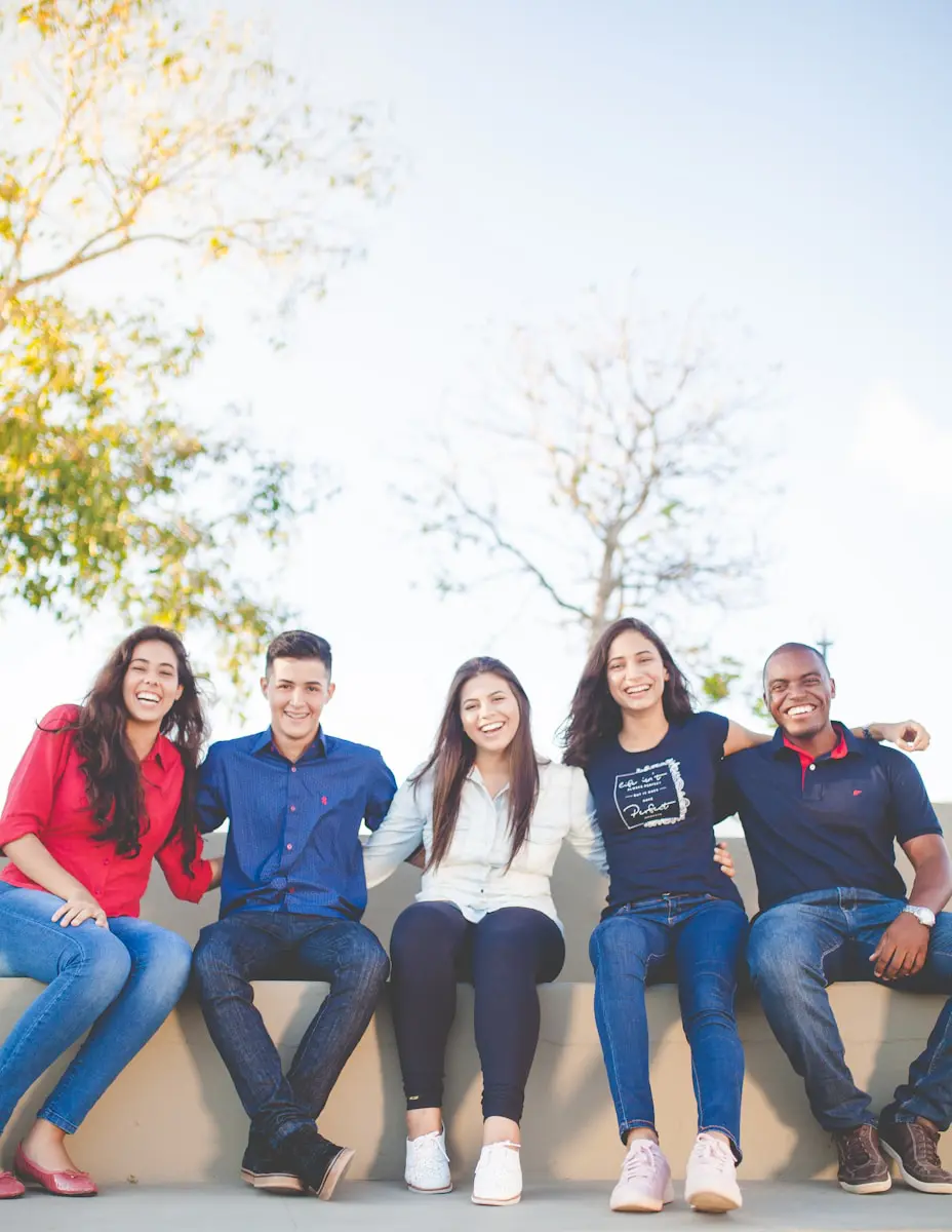 group of students living as expats