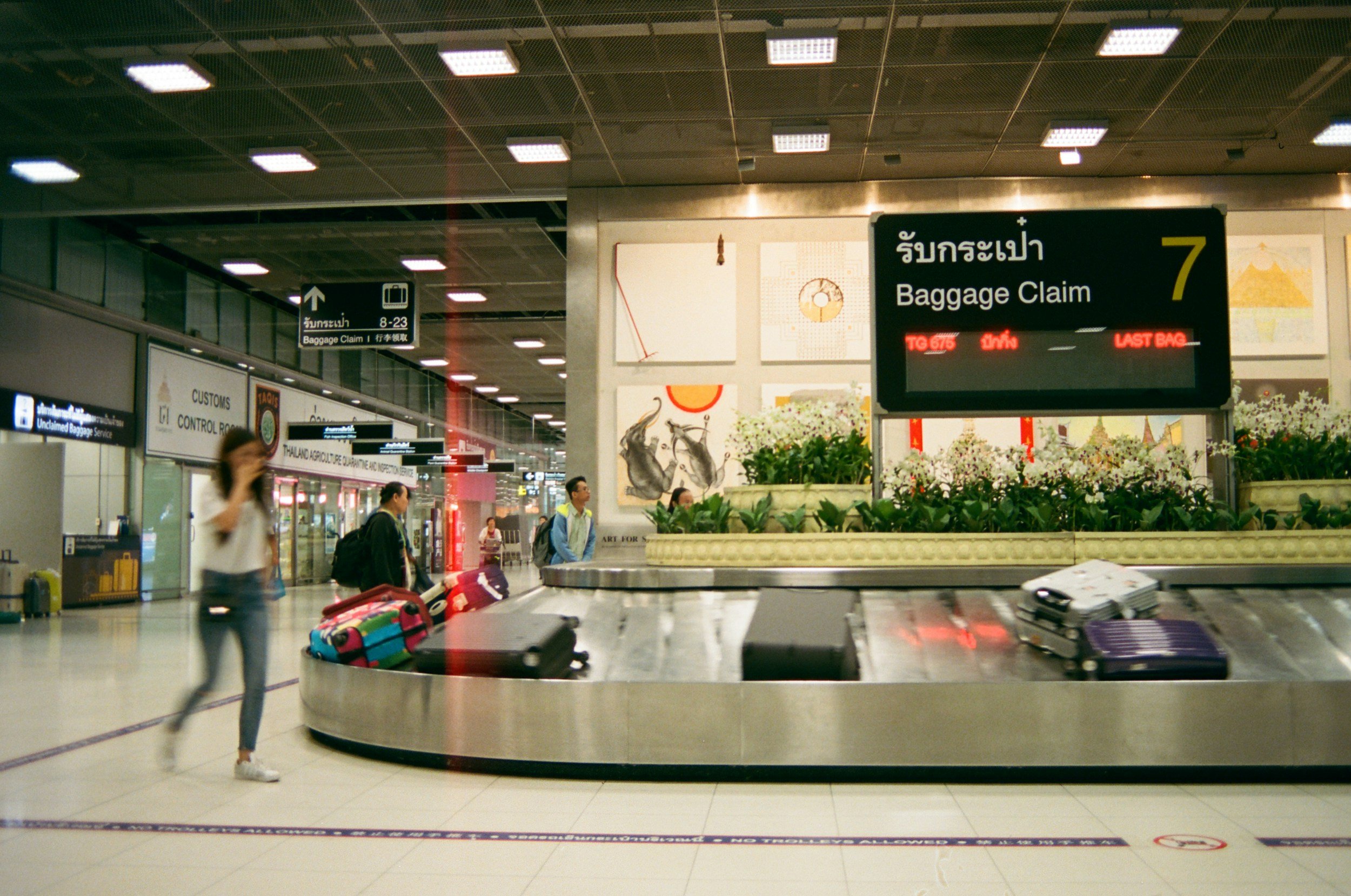 Baggage claim at Thai airport
