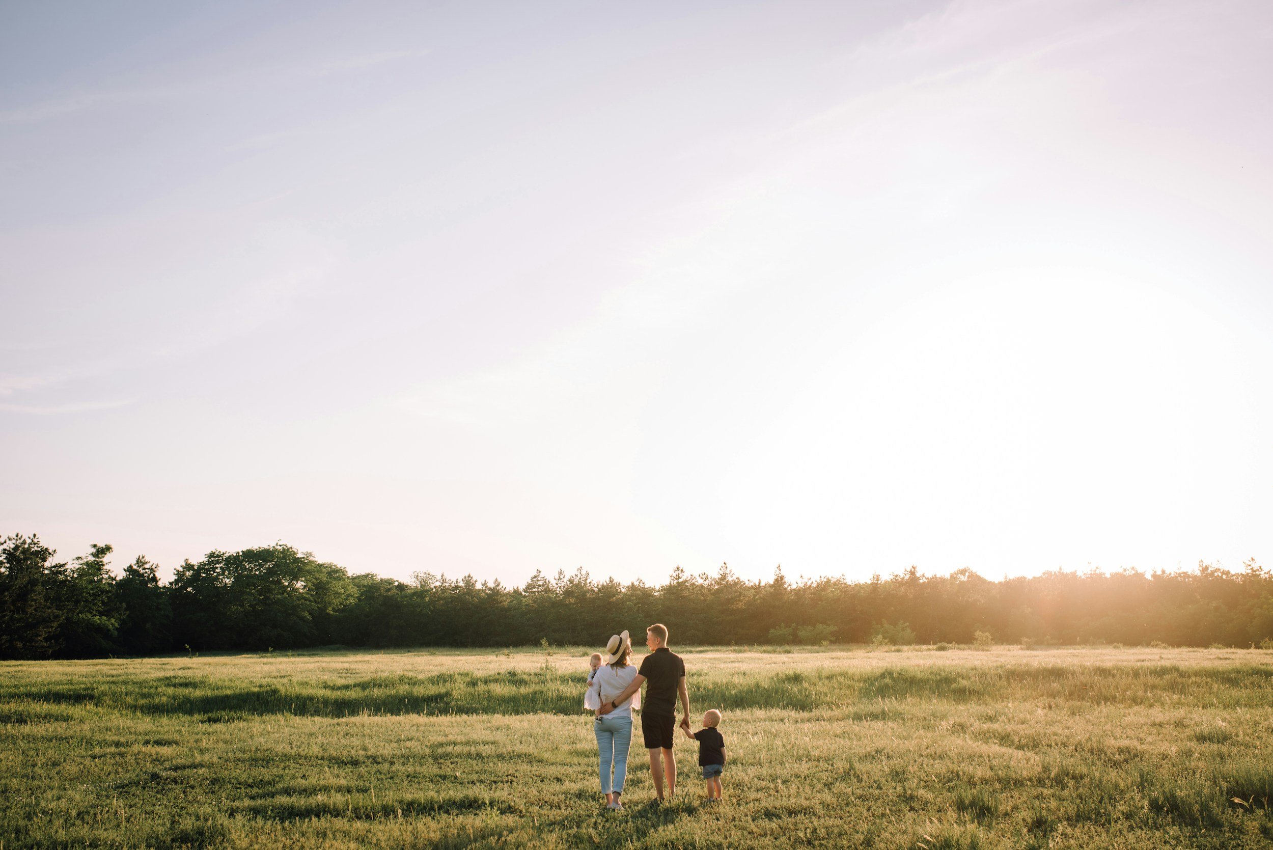 Happy family living abroad with international health insurance