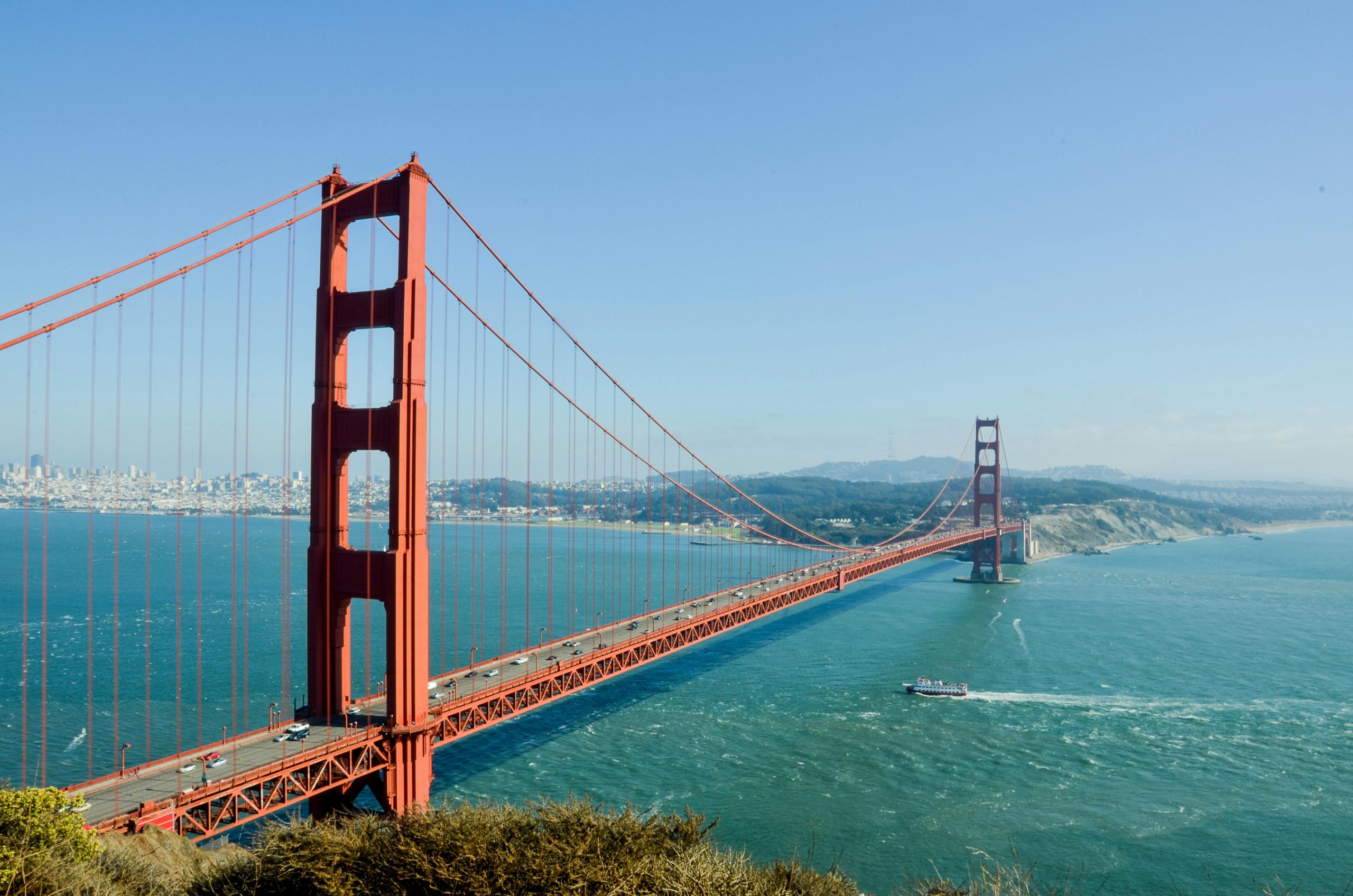 pexels-photo-208745-208745-1 Iconic Golden Gate Bridge spanning the San Francisco Bay on a clear day.